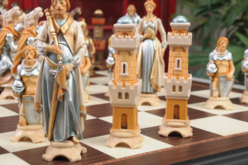 The Pyrenees Series Hand Painted Chess Pieces - From The Val Gardena Collection - 6.3