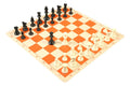 Regulation Tournament Chess Pieces and Silicone Chess Board Combo - Single Weighted