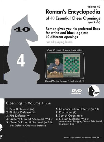 E-DVD ROMAN'S LAB - VOLUME 40 - Encyclopedia of Chess Openings - PART 4