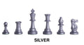 Regulation Colored Plastic Chess Pieces - 3.75