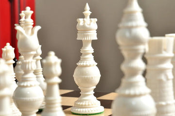 The Oxford Luxury Bone Chess Pieces - 5.25