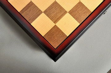 Walnut and Maple Antique Tiroir Chess Board with Storage Drawers - 2.25