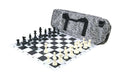 Deluxe Chess Set Combination and Triple Weighted Regulation Pieces | Thin Mousepad Chess Board | Deluxe Bag