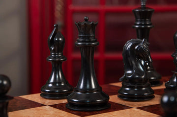 The Mammoth Ivory and Genuine Ebony Collector Series Luxury Chess Pieces - 4.4