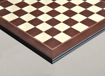 Striped Ebony and Bird's Eye Maple Standard Traditional Chess Board