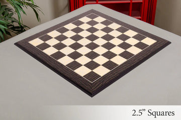 Tiger Ebony and Maple Standard Traditional Chess Board