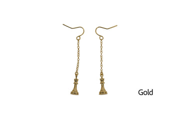 Caissa Collection Chess Pendant Earrings – QUEEN