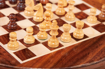 MAGNETIC WOODEN Travel Chess Set - 9