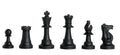 Regulation Silicone Tournament Chess Pieces - 3.5