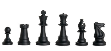 Regulation Silicone Tournament Chess Pieces - 3.5