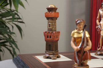 The Pyrenees Series Hand Painted Chess Pieces - From The Val Gardena Collection - 6.3