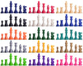 Regulation Colored Plastic Chess Pieces - 3.75