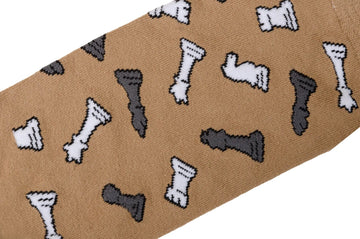 Caissa Collection Dark Khaki Chess Socks