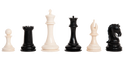PRE-ORDER - The Mammoth Ivory and Genuine Ebony Collector Series Luxury Chess Pieces - 4.4" King