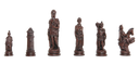 Roman Themed Chess Pieces - Brown & Natural
