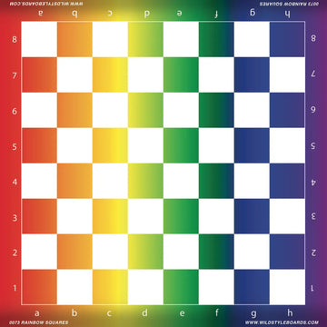 Rainbow Squares - Full Color Vinyl Chess Board