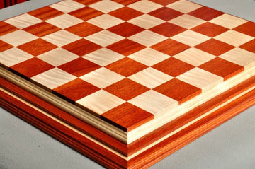 Signature Contemporary IV Luxury Chess board - BLOODWOOD / CURLY MAPLE - 2.5