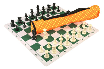 Quiver Chess Set Combination and Triple Weighted Regulation Pieces | Thin Mousepad Chess Board | Quiver Bag