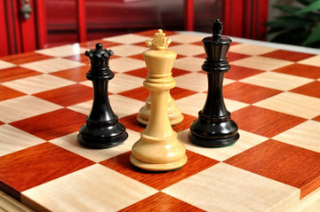 Signature Contemporary IV Luxury Chess board - BLOODWOOD / CURLY MAPLE - 2.5