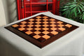 PRE-ORDER - Custom Contemporary Chess Board - African Palisander / Maple Burl - 2.5