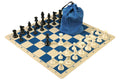 Drawstring Chess Set Combination with Silicone Chess Board and Triple Weighed Pieces