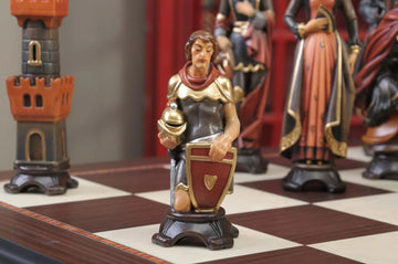 The Pyrenees Series Hand Painted Chess Pieces - From The Val Gardena Collection - 6.3