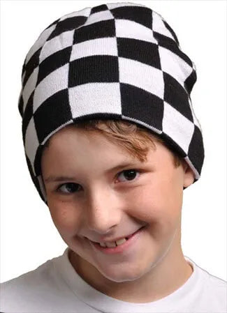 Chess Board Knit Cap