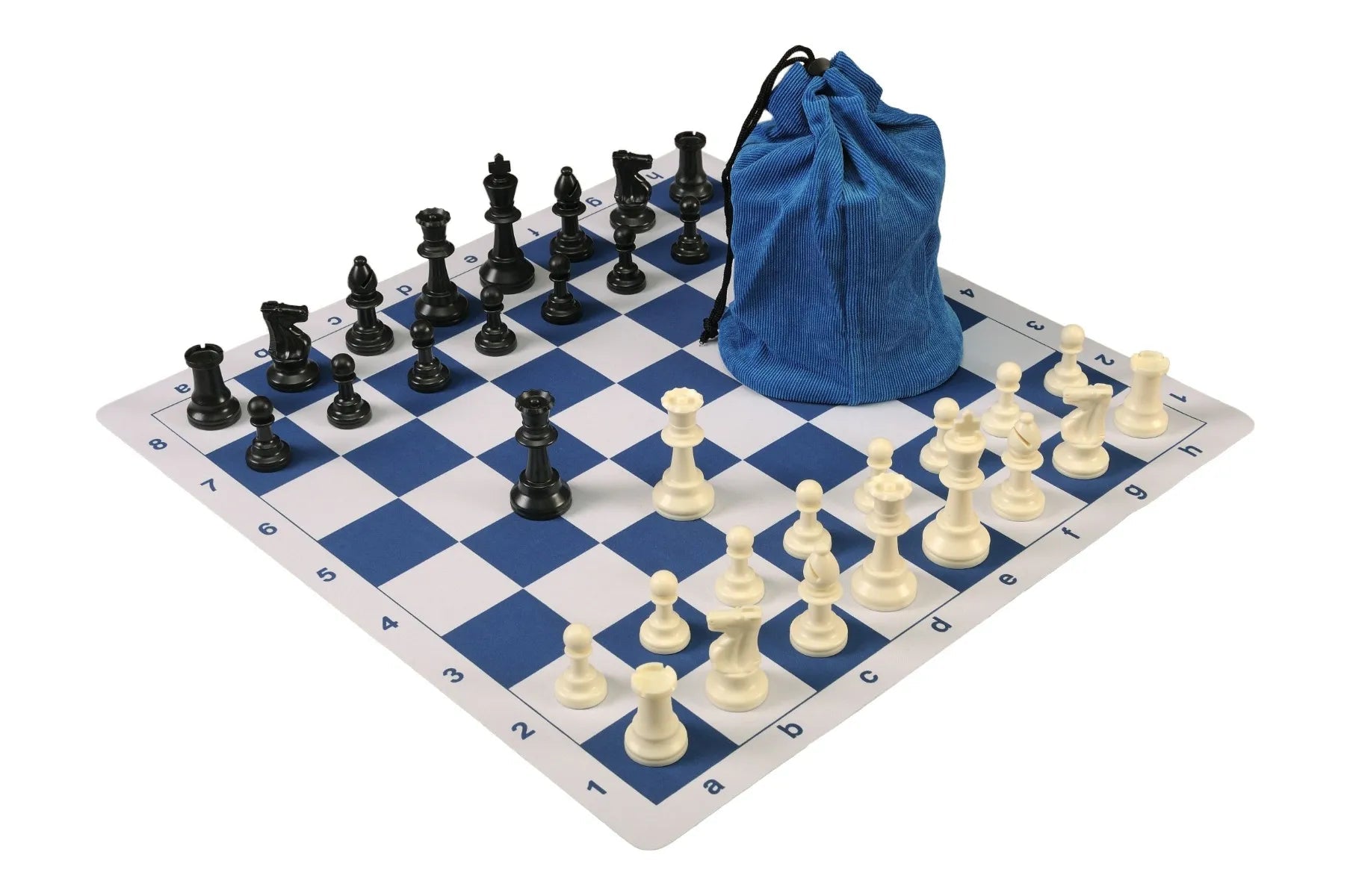 Drawstring Chess Set Combination with Mousepad Board and Single
