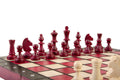 The Large Burgundy Magnetic Chess Set