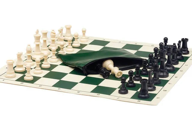 Basic Chess Set Combination - Single Weighted Regulation Pieces | Vinyl ...
