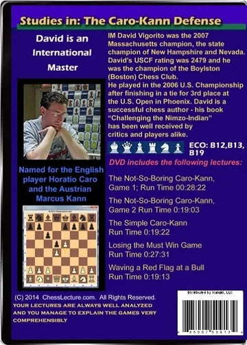 E-DVD Studies in the Caro Kann Defense - Chess Lecture - Volume 101