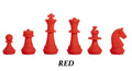 Set of Colored Eraser Chess Pieces w/ Board - 16 Pieces