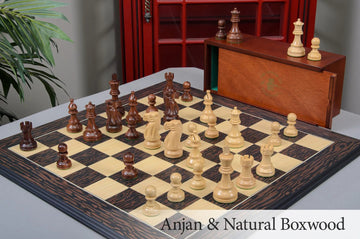 The American Staunton Chess Set, Box & Board Combination