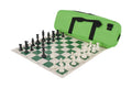 Deluxe Chess Set Combination and Triple Weighted Regulation Pieces | Vinyl Chess Board | Deluxe Bag