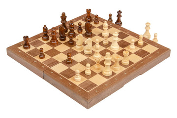 Drake Magnetic Travel Chess Set - 13" x 13"- Walnut