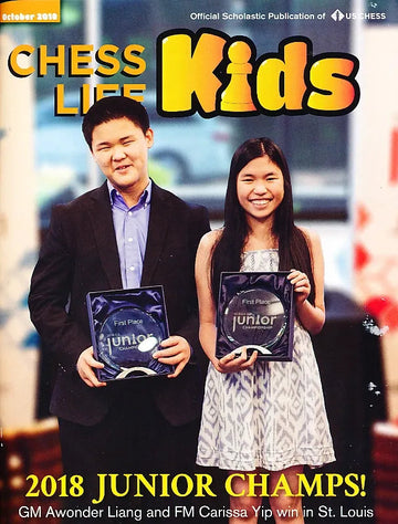 CLEARANCE - Chess Life For Kids Magazine - October 2018 Issue