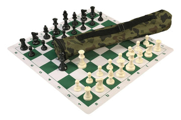 Quiver Chess Set Combination and Single Weighted Regulation Pieces | Thin Mousepad Chess Board | Quiver Bag