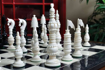 The Vizagapatam Luxury Bone Chess Pieces - 6.1