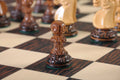 The Burnt Golden Rosewood Reykjavik II Series Chess Pieces - 3.75