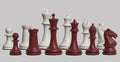 The Hastings Series Plastic Chess Pieces - 3.875