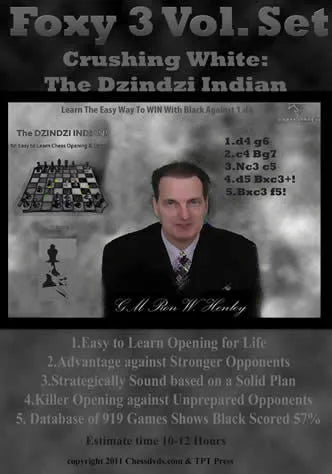 E-DVD Crushing White: The Dzindzi Indian Volume 1 - Foxy Chess Openings Volume 121