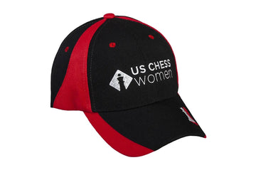 US Chess Women Baseball Hat - Black & Red