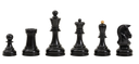 DGT Projects - Ebonized Dubrovnik Chess pieces
