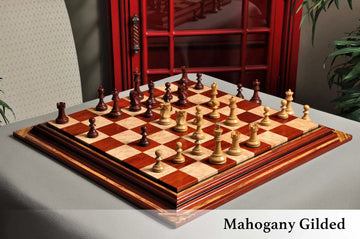 The Reykjavik II Series Gilded Chess Pieces - 3.75