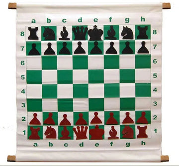28" Magnetic-Style Chess Demonstration (Teaching) Board Set with Deluxe Carrying Bag