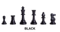 Regulation Colored Plastic Chess Pieces - 3.75