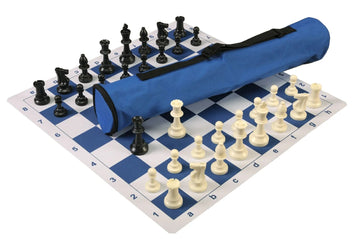 Quiver Chess Set Combination and Single Weighted Regulation Pieces | Thin Mousepad Chess Board | Quiver Bag