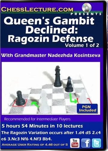 E-DVD Queen's Gambit Declined - Ragozin Defense - 2 DVDs - Chess Lecture - Volume 148