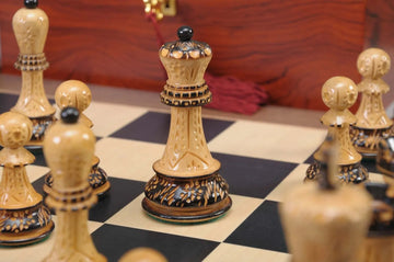The Burnt Zagreb '59 Series Chess Set, Box, & Board Combination