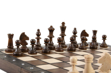The Large Brown Magnetic Chess Set